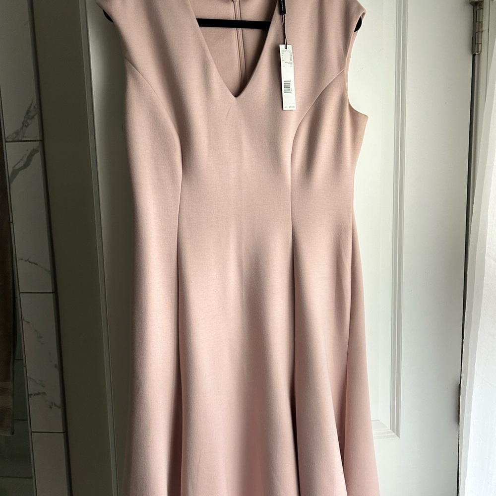 Ellie Tahari Soft Pink Moriah A-line dress, lovely condition - Size 14!